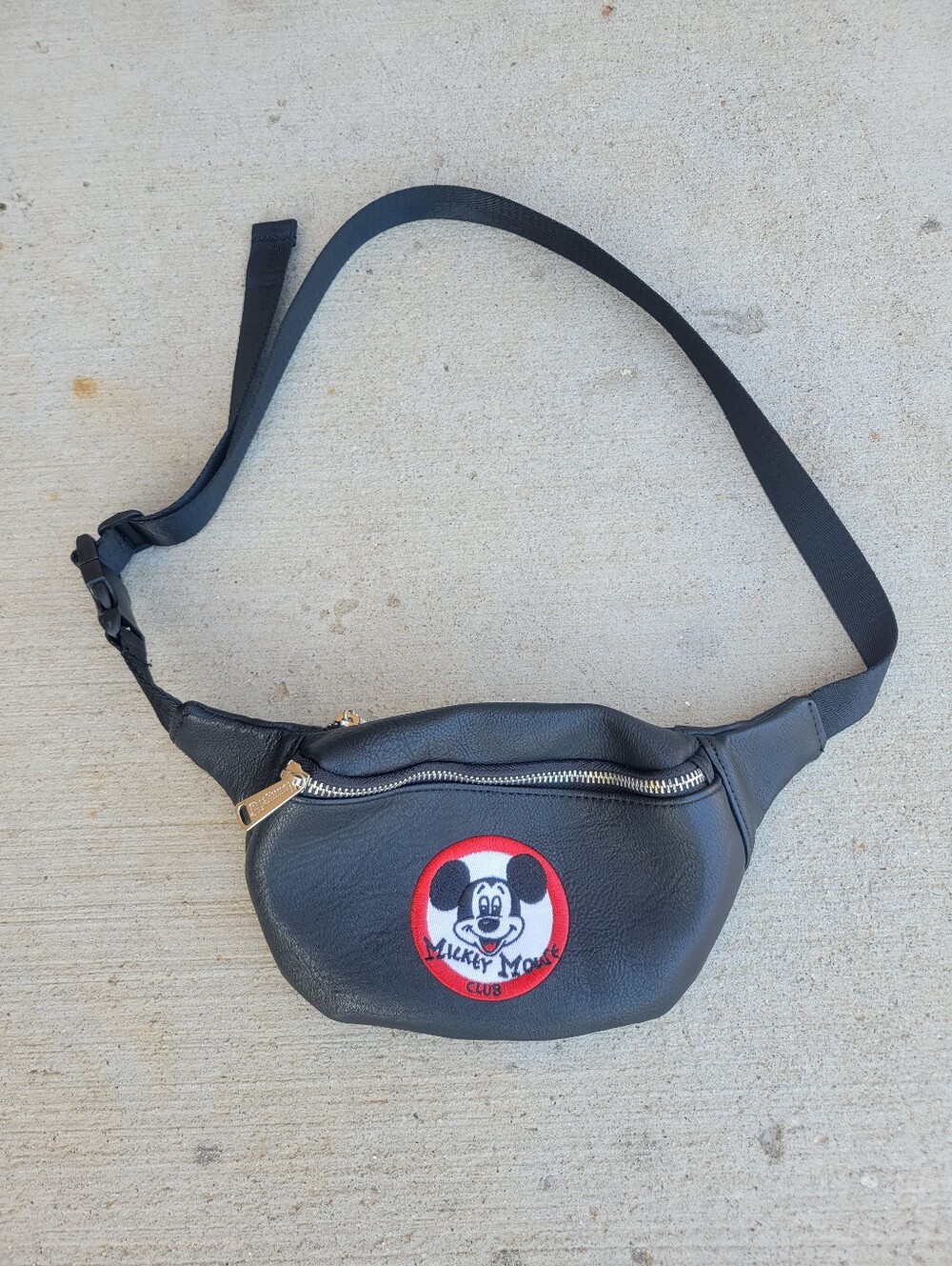 Loungefly Mickey Mouse Club Fanny Pack Black Faux Leather